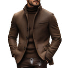 Men's Vintage Wool Blend Blazer | Slim Fit | Stand Collar | Single Breasted | Warm & Stylish Outerwear | Premium Quality | Versatile Design | Casual & Formal Wear | Comfortable & Durable