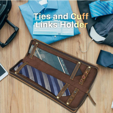 Men's Tie Organizer | Vintage Style Tie Storage | Lightweight Travel Tie Bag | Durable Portable Tie Case | Business & Travel Essentials | Classic Men's Accessories | Secure Closure | Spacious Design
