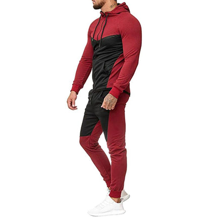 Men's Casual Two-Piece Set | Cardigan Style Sweatshirt with Trousers | Cotton-Blend Fabric | Autumn & Winter Wear | Long Sleeves | Relaxed Fit | Rich Seasonal Colors | Comfortable Lounge & Leisure Outfit