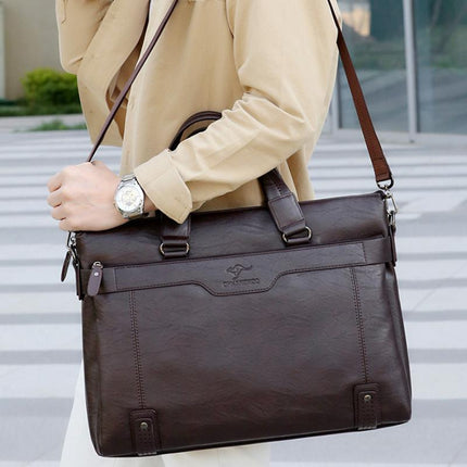 Men's Classic Briefcase | Premium Durable Materials | Spacious Compartment for Laptop & Documents | Multiple Accessory Pockets | Secure Closure | Padded Handle & Adjustable Strap | Sleek Professional Design