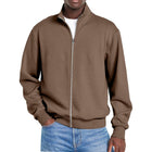 Men's Sweatshirt Jacket | Solid Color | Zipper Stand Collar | Long Sleeve | Soft Cotton-Blend Outerwear | Regular Fit | Versatile Lightweight Coat | Casual & Sporty Style | Spring & Fall Essential
