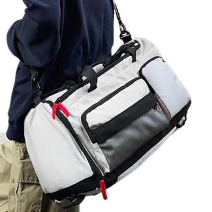 Men's Nylon Gym Bag | Wet and Dry Separation | Camping Travel Duffel | Large Capacity | Water-Resistant | Shoe Compartment | Adjustable Strap | Lightweight | Multi-Pocketed | Durable Luggage