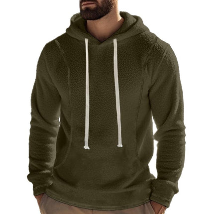 Men's Polar Fleece Hoodie | Long Sleeve Pullover | Casual Outdoor Wear | Soft Warm Fabric | Adjustable Hood | Kangaroo Pocket | Breathable & Quick-Drying | Relaxed Fit | Elastic Cuffs | Durability | Versatile Style