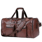 Men's Large Capacity Travel Duffle Bag | 32 Inch | PU Leather | Zipper Closure | Horizontal Square Shape | Plain Design