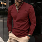Men's Long Sleeve Waffle Knit T-Shirt | Colorblock Design | Crew Neck | Casual Fashion Layering Top | Durable Breathable Fabric | Regular Fit | Ideal for Fall Winter Spring | Versatile Style