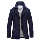 Men's Mid-Length Trench Coat | Classic Lapel Design | Tailored Silhouette | Full-Length Sleeves | Buttoned Cuffs | High-Quality Fabric | Elegant & Versatile | Cozy Insulation | Neutral Colors | Regular Fit