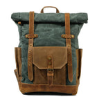 Men's Waterproof Canvas Backpack | Vintage Style | Contrast Design | Multi-Pocket | Weather-Resistant | Urban Outdoor Bag | Comfortable Fit | Durable Straps | Casual Daypack | Ideal for Travel | Men's Adventure Backpack