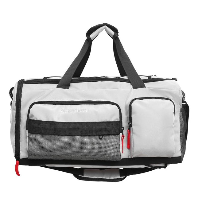Men's Nylon Gym Bag | Wet and Dry Separation | Camping Travel Duffel | Large Capacity | Water-Resistant | Shoe Compartment | Adjustable Strap | Lightweight | Multi-Pocketed | Durable Luggage