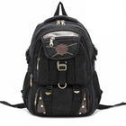 Men's Wear-Resistant Canvas Backpack | Square Vertical Design | Plain Pattern | Lightweight | Durable