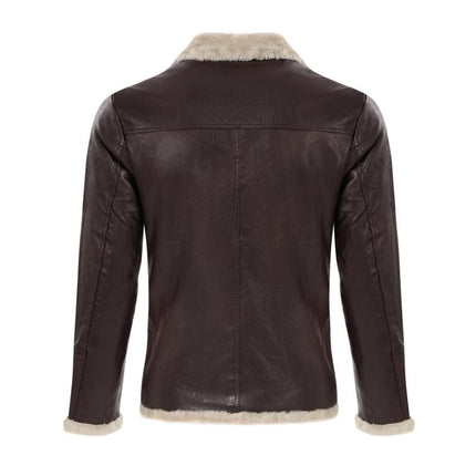 Men's Vintage Leather Jacket | Thick Warm Fur Lapel | Slim Fit | High-Quality Durable Leather | Zipper Closure | Functional Pockets | Versatile Colors | Stylish Design | Perfect for Layering | Winter Fashion