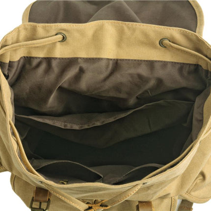 Men's Retro Outdoor Backpack | Large Capacity Canvas Bag | Multi-Pocket Design | Durable Travel Rucksack | Vintage Style Daypack | Adjustable Padded Straps | Rugged Adventure Gear