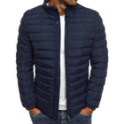 Men's Slim Fit Padded Jacket | Stand Collar | Long Sleeve | Warm Thermal Insulation | Wind-Resistant | Casual Urban Style | Lightweight Design | Multiple Secure Pockets | Easy Care | Available in Multiple Colors & Sizes