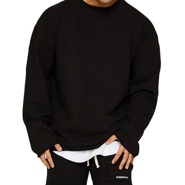 Men's Loose Fit Sweatshirt | Round Neck | Pullover | Cotton Blend | Long Sleeve | Casual | All Seasons | Versatile Streetwear | Soft & Breathable | Lightweight Comfort