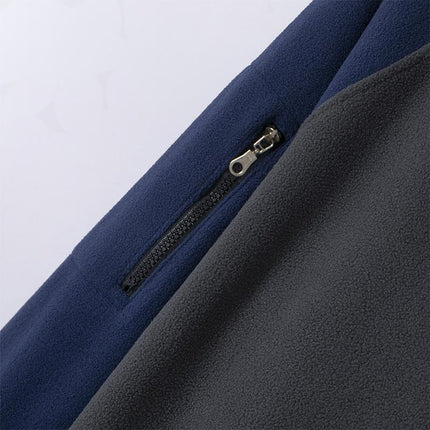 Men's Sweatshirt | Plush Warm Fabric | Colorblock Design | Stand Collar | Long Sleeves | Outdoor & Casual Wear | Regular Fit | Sporty & Modern Style | Ideal for Layering & Insulation | Versatile & Cozy
