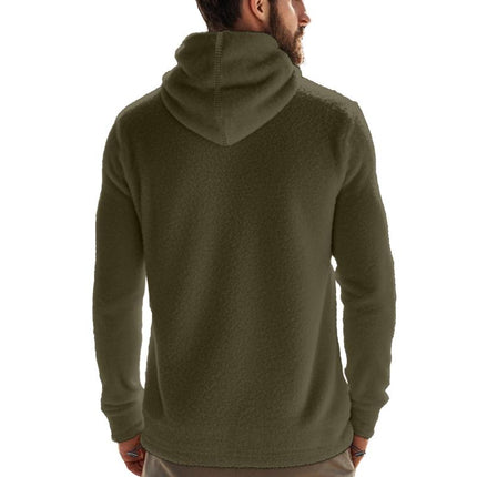 Men's Polar Fleece Hoodie | Long Sleeve Pullover | Casual Outdoor Wear | Soft Warm Fabric | Adjustable Hood | Kangaroo Pocket | Breathable & Quick-Drying | Relaxed Fit | Elastic Cuffs | Durability | Versatile Style