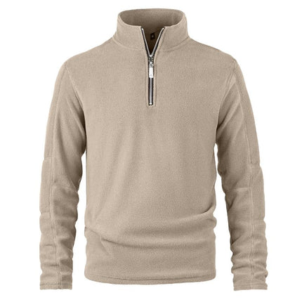 Men's Polar Fleece Sweatshirt | Retro Casual Style | Half Zip | Solid Color | Long Sleeve | Warm & Breathable | Ideal for Autumn & Winter | Versatile for Travel & Outdoor Activities | Fashionable Activewear