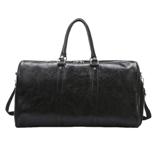 Men's Leather Gym Bag | Vintage Style | Large Capacity | Sports & Travel Use | Durable Premium Leather | Ample Storage with Multiple Pockets | Shoe Compartment | Adjustable Strap | Water-Resistant | Weekend Getaway Bag