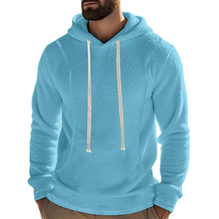 Men's Polar Fleece Hoodie | Long Sleeve Pullover | Casual Outdoor Wear | Soft Warm Fabric | Adjustable Hood | Kangaroo Pocket | Breathable & Quick-Drying | Relaxed Fit | Elastic Cuffs | Durability | Versatile Style