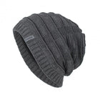 Men's Vintage Warm Knitted Hat | Plush Lined | Winter Beanie | Classic Retro Style | Cozy Insulation | Breathable Acrylic | Timeless Design | Soft and Comfortable | Stretchable Fit | Cold Weather Accessory