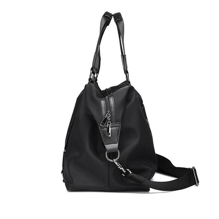 Men's Travel Bag | Large Capacity Duffel | Oxford Cloth | Zipper Closure | Storage | Plain Pattern | Horizontal Square Shape