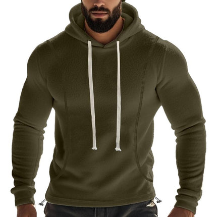 Men's Polar Fleece Hoodie | Long Sleeve Pullover | Casual Outdoor Wear | Soft Warm Fabric | Adjustable Hood | Kangaroo Pocket | Breathable & Quick-Drying | Relaxed Fit | Elastic Cuffs | Durability | Versatile Style