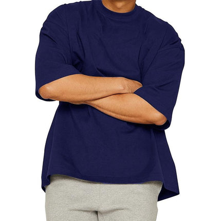 Men's Cotton Loose Fit Sports T-shirt | Solid Color | Round Neck | Pullover | Short Sleeve | Casual Fitness | Breathable | Comfortable | Spring Summer Autumn | Activewear