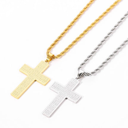 Vintage American Flag Necklace | Patriotic Jewelry | Cross Pendant | Casual Style | Unisex Fashion Accessory