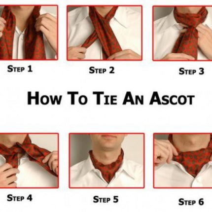 Men's Vintage Ascot Scarf | Classic Design | High-Quality Fabric | Versatile Styling | Elegant Accessory for Formal & Casual Occasions | Timeless Fashion | Easy to Maintain | Perfect for Weddings & Parties