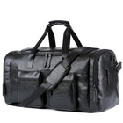 Men's Large Capacity Travel Duffle Bag | 32 Inch | PU Leather | Zipper Closure | Horizontal Square Shape | Plain Design