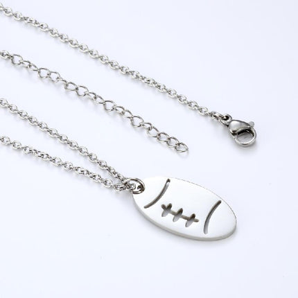 Retro Irregular Rugby Necklace | Casual Statement Jewelry | Unique Pendant | Fashion Accessories | Unisex Style | Vintage Inspired Necklace
