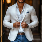 Men's Solid Color Blazer | Peak Lapel | Two Buttons | Casual Outerwear | Long Sleeve | Regular Fit | Versatile Fashion | Premium Fabric | Timeless Design | Smart-Casual Events