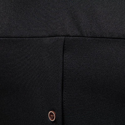 Men's Slim Fit Long Sleeve Shirt | Asymmetric Hem | Slanted Placket | Lapel Collar | Casual & Stylish | Premium Cotton Blend | Adjustable Cuffs | Versatile Dress Shirt for Men