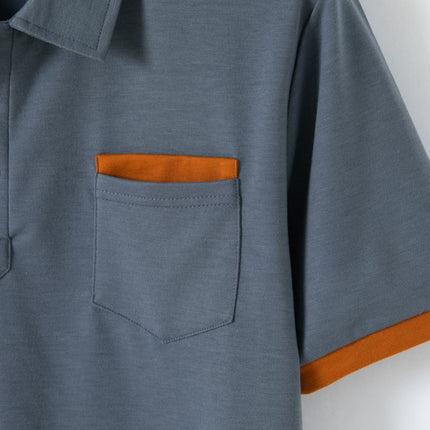 Men's Colorblock Polo Shirt | Chest Pocket | Lapel Collar | Cotton Blend | Short Sleeve | Casual & Semi-Casual | Comfortable & Breathable | Stylish Design | Easy Care | Classic & Modern Style | Versatile