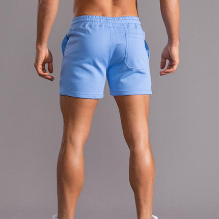 Men's Loose Fit Cotton Sports Shorts | Breathable Athletic Shorts | Elastic Waist | Casual Activewear | Comfortable Summer Gym Shorts | Frayed Hem | Mid Waist | Perfect for Running & Hiking