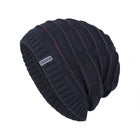Men's Vintage Warm Knitted Hat | Plush Lined | Winter Beanie | Classic Retro Style | Cozy Insulation | Breathable Acrylic | Timeless Design | Soft and Comfortable | Stretchable Fit | Cold Weather Accessory