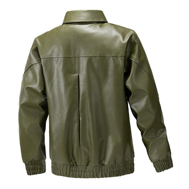 Men's Leather Jacket | Classic Casual Lapel | Premium Quality | Long Sleeve | Regular Fit | Durable Outerwear | Warm Insulation | Versatile Colors | Timeless Design | men's Coats & Jackets