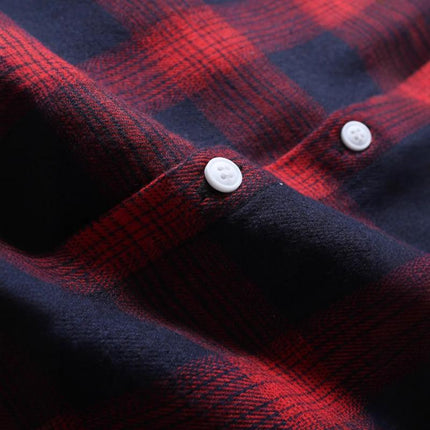 Men's Plaid Button-Down Shirt | Long-Sleeve | Relaxed Fit | Soft Cotton Blend | Spread Collar | Versatile Style | Casual & Smart-Casual Wear | Spring & Autumn | Lightweight | Chest Pocket | Comfortable Design