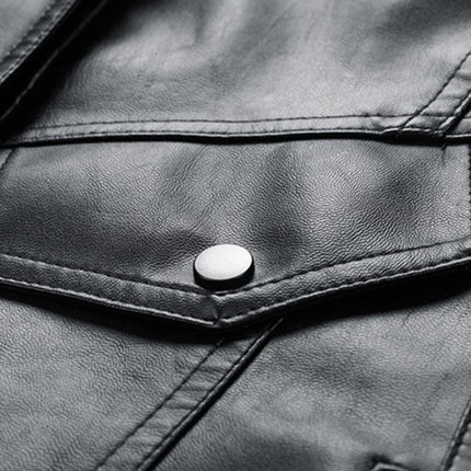 Men's Leather Jacket | Classic Casual Lapel | Premium Quality | Long Sleeve | Regular Fit | Durable Outerwear | Warm Insulation | Versatile Colors | Timeless Design | men's Coats & Jackets