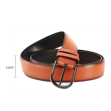 Men's High-Quality Genuine Leather Belt | Retro Pin Buckle | Versatile Casual & Formal Accessory | Timeless Style | Durable & Sturdy Construction