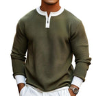 Men's Casual Colorblock Crewneck Sweater | Relaxed Fit | Partial Zipper | Full-Length Sleeves | Ribbed Cuffs | Cotton-Polyester Blend | Bold Contemporary Design | Lightweight Warmth | Ideal for Fall and Winter