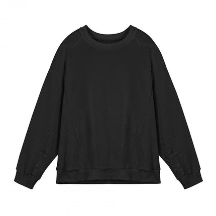 Men's Long Sleeve T-shirt | Solid Color | Textured Cotton Blend | Round Neck | Relaxed Fit | Sizes M to 3XL | Comfortable Everyday Wear | Classic Style | Casual Wardrobe Essential