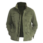 Men's Retro Style Field Jacket | Casual Multi-Pocket Design | Classic Stand Collar | Versatile Outdoor & Workwear | Durable Cotton-Poly Blend | Long Sleeve | Available in Sizes S to 3XL | Perfect for Spring, Autumn, Early Winter