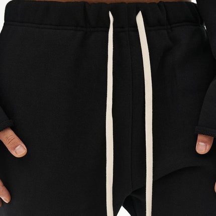 Men's Loose Fit Cotton Shorts | Raw Edge Frayed Hem | Mid Waist Elastic Drawstring | Breathable & Comfortable | Versatile Casual Shorts for All Seasons
