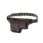 Men's Leather Waist Bag | Outdoor Sports Zipper Adjustable Pack | Durable Multi-Compartment Design | Compact Lightweight Hands-Free Storage | Stylish Travel Accessory