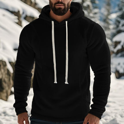 Men's Polar Fleece Hoodie | Long Sleeve Pullover | Casual Outdoor Wear | Soft Warm Fabric | Adjustable Hood | Kangaroo Pocket | Breathable & Quick-Drying | Relaxed Fit | Elastic Cuffs | Durability | Versatile Style