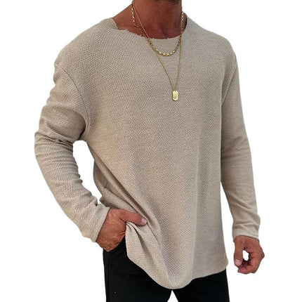 Men's Vintage Style Long Sleeve T-Shirt | Round Neck | Casual Printed Design | Soft Polyester Fabric | Available in S-3XL | Versatile Top for Casual Wear & Layering | Ideal for All Seasons