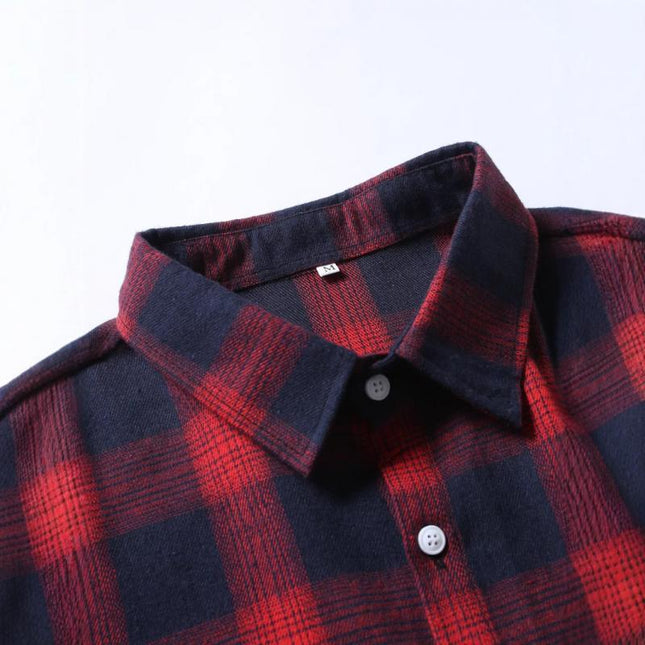 Men's Plaid Button-Down Shirt | Long-Sleeve | Relaxed Fit | Soft Cotton Blend | Spread Collar | Versatile Style | Casual & Smart-Casual Wear | Spring & Autumn | Lightweight | Chest Pocket | Comfortable Design