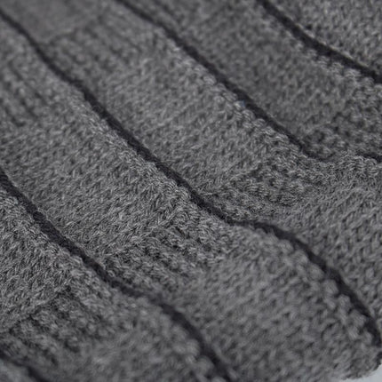 Men's Vintage Warm Knitted Hat | Plush Lined | Winter Beanie | Classic Retro Style | Cozy Insulation | Breathable Acrylic | Timeless Design | Soft and Comfortable | Stretchable Fit | Cold Weather Accessory