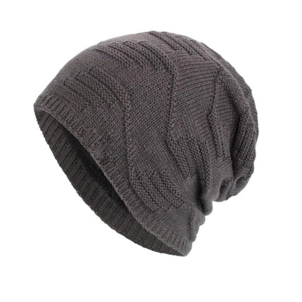 Men's Vintage Knitted Hat | Plush Lined | Warm Winter Beanie | Retro Style | Cozy Cold Weather Accessory | High-Quality Acrylic Yarn | Soft and Insulating Interior | Snug Fit for All Head Sizes | Casual and Outdoor Wear
