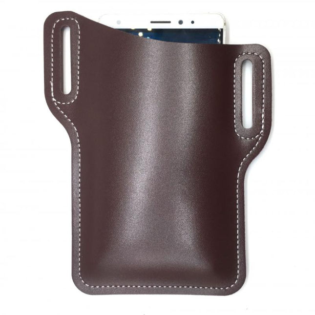 Men's Vintage Leather Waist Bag | Genuine Leather | Outdoor Mobile Phone Holder | Compact Design | Adjustable Strap | Multiple Pockets | Rugged Style